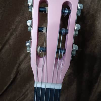 38" LOVELY FLORAL HAND-PAINTED PINK CLASSICAL GUITAR image 25