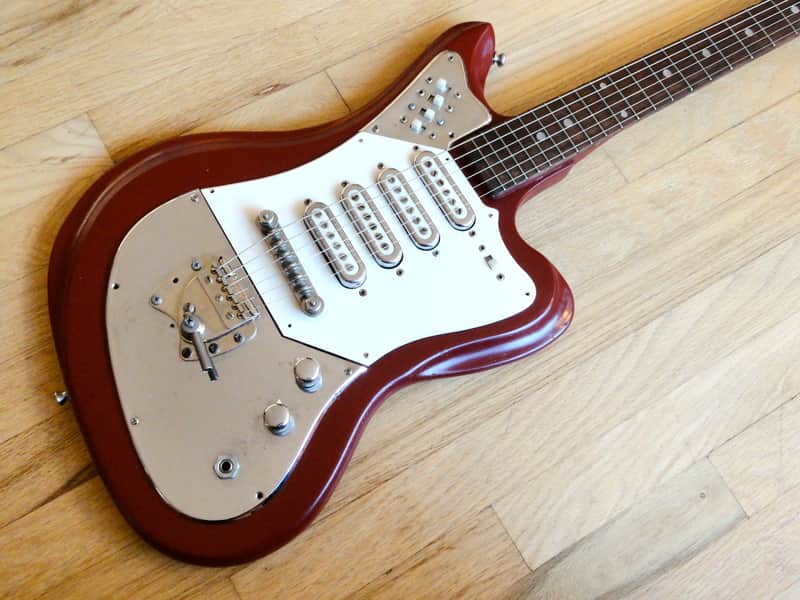 Greco 912 1960s Red1960s Greco Model 912 Offset Four Pickup