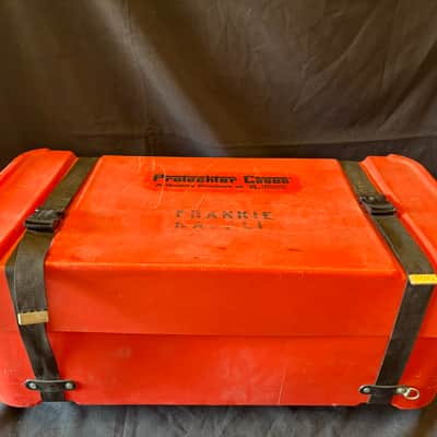 Frankie Banali's Quiet Riot Protechtor - 31x14x11" Rolling Hardware Hard Case, Stenciled 1980s–1990s - Orange image 3