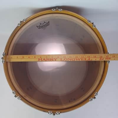 WFL Ludwig 12x17"Tenor Tom Drum Red Lacquer +Natural Maple Wood Hoops Vintage40s image 15