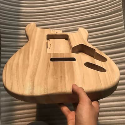 Unfinished Strat Style Guitar Poplar Wood Body image 4