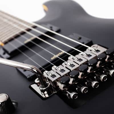 Schecter Demon-6 FR Left Hand Electric Guitar - Satin Black (3666) image 5