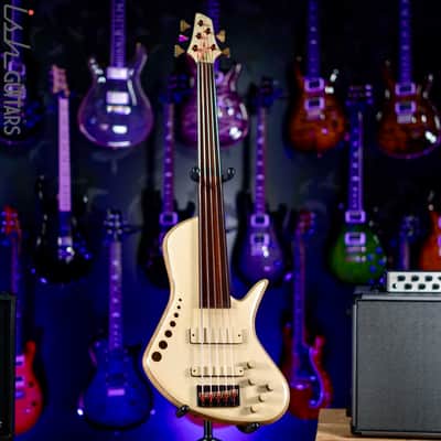 Benavente SCB (Single Cutaway Bass) - Hollow body Natural 5-String Fretless image 2