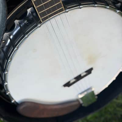 Vintage Delta Hondo HB75-A 5 String Banjo w case 70’s 80’s - Mahogany image 3