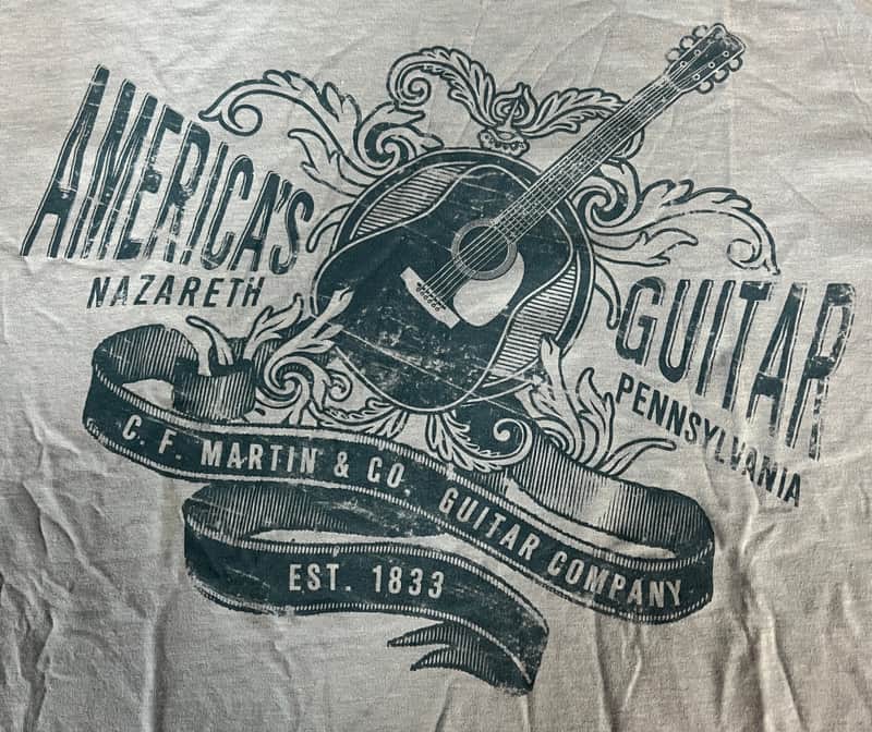Martin America's Guitar T-Shirt - Vintage - Medium - Authorized Dealer image 1
