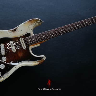 Fender Stratocaster Snowberry White Heavy Aged Relic by East Gloves Customs image 3