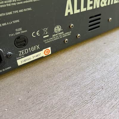 Allen & Heath ZED-16FX 16-Channel Mixer with Effects 2012 - Present - Black/Red image 7
