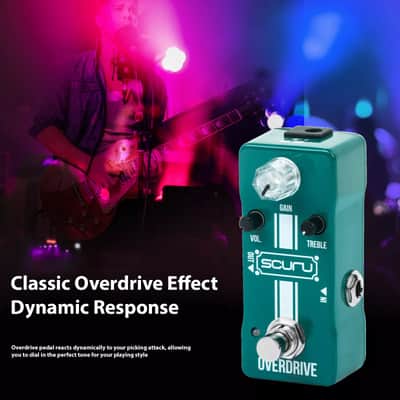 SCURU Overdrive Guitar/Bass Effect Pedal GAIN/VOL/TREBLE Versatile Made By CALINE image 12