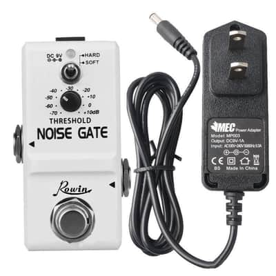 Rowin LN-319 Nano Noise Gate + A1 1000ma Power Adapter Guitar Effect Pedal 2 Modes Hard/Soft True Bypass image 1