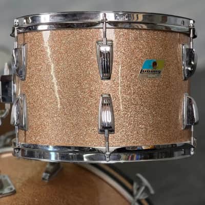 Used Vintage Ludwig 3pc Drum Set Champagne Sparkle - Good image 2