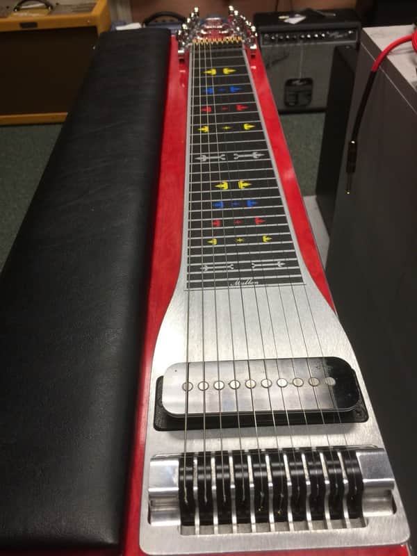 Mullen Royal Precision SD10 Red Pedal Steel Guitar with Hard Case
