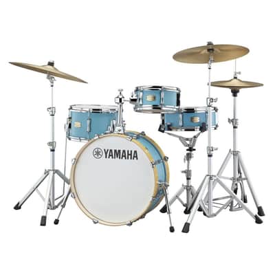 Yamaha Stage Custom Hip 4pc Drum Set Matte Surf Green image 4