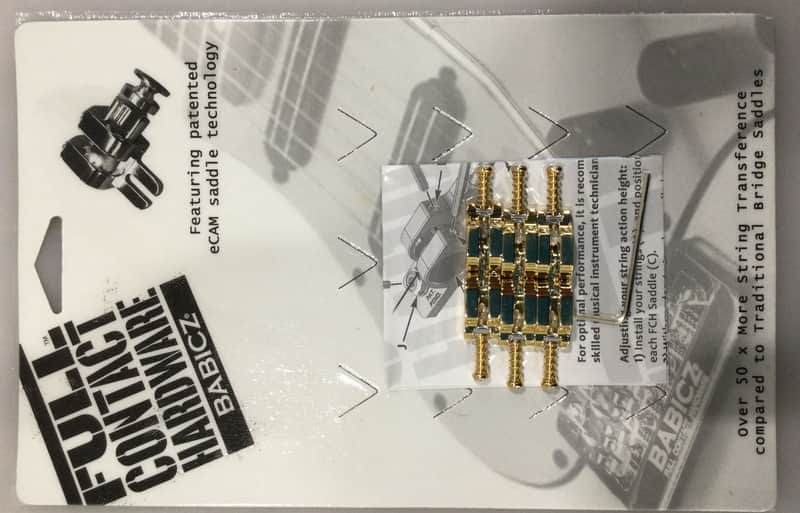 Babicz Full Contact Hardware T-Swivel Strat Saddle Set Gold image 1