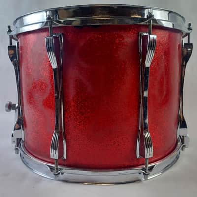 Ludwig 10x14"Red Sparkle Snare Drum Vintage69 Marching/Parade Buddy Rich Classic image 4