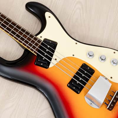 2000s Mosrite USA Mark I 1964 Custom Ventures Model Bass Sunburst w/ Vintage Case, Fillmore Japan image 7