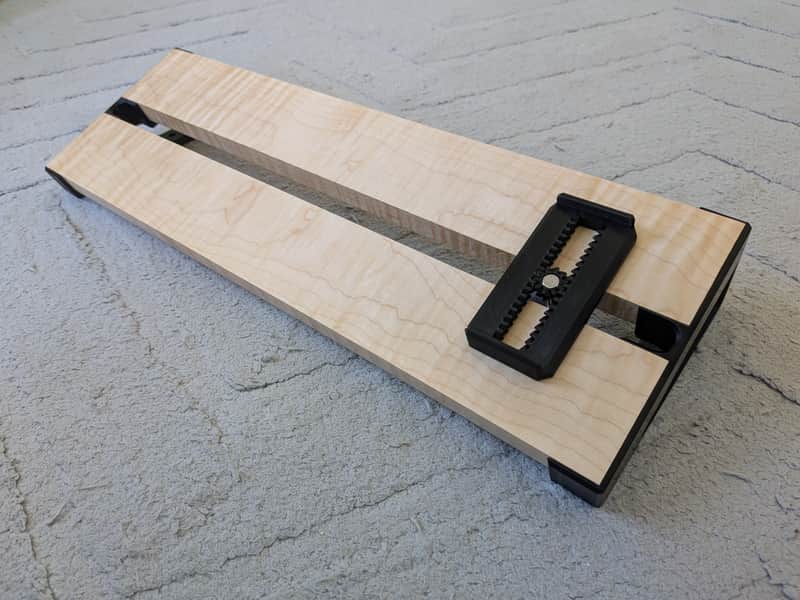 18x6" Flame Maple Modular Pedalboard with 1 Free Generic Pedal Mount - 013 image 1