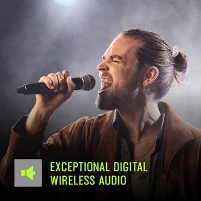 Shure GLXD16+ Dual Band Pro Digital Wireless System - Perfect for Guitar and Bass - 12-Hour Battery Life, 100 ft Range | Includes WA305 Premium Guitar Cable with 1/4" Jack & Guitar Pedal Receiver image 8