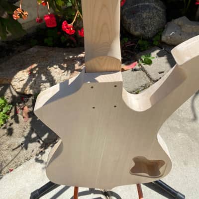 DIY Lefty Iceman Style Bass Guitar Kit Unfinished image 7