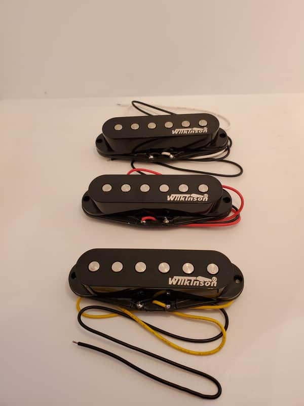 Wilkinson Stratocaster "Hot" Single Coil Set Black image 1