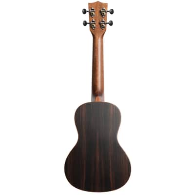 Kala Brand Solid Spruce Top Striped Ebony Concert Ukulele image 5
