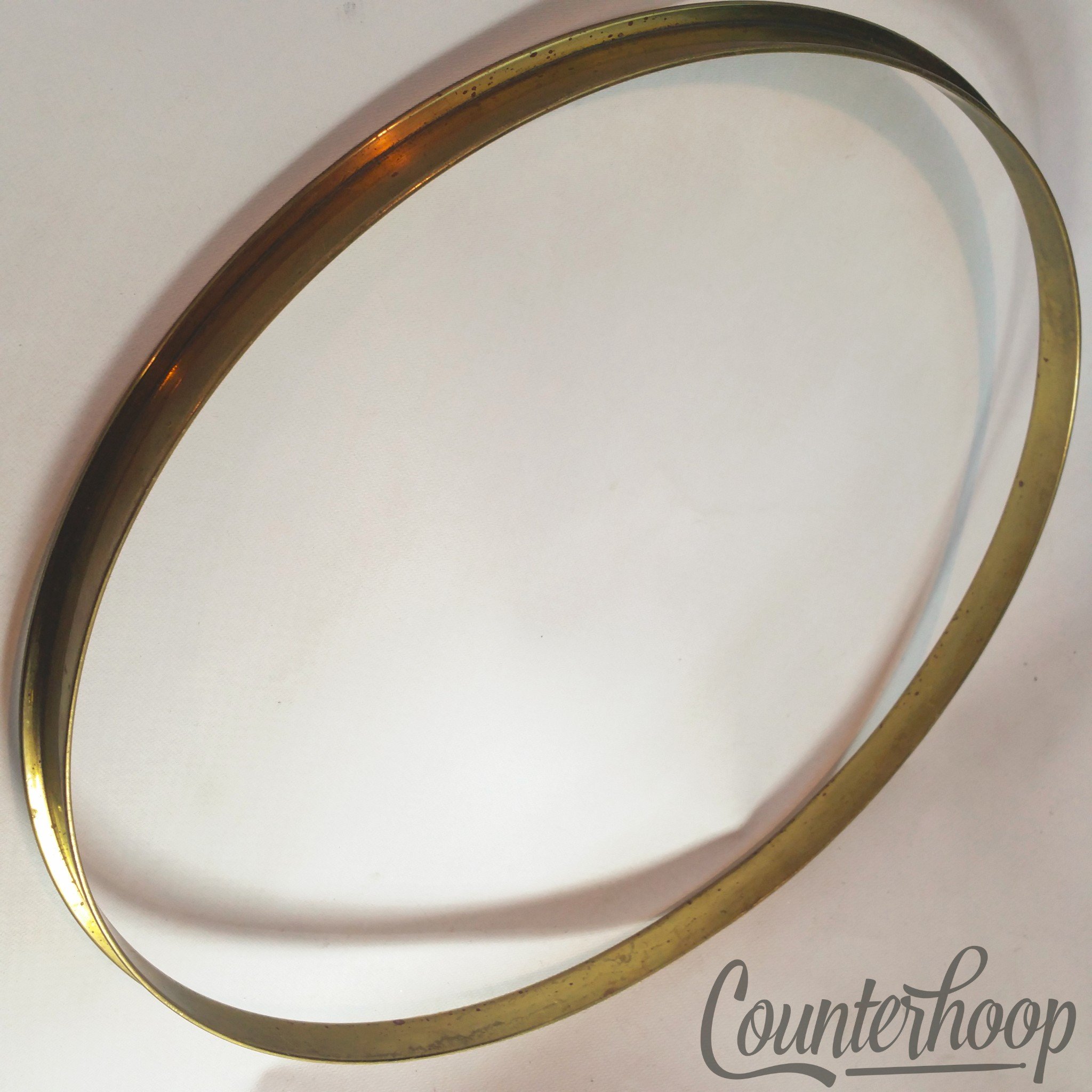 Ludwig 14" Artgold Snare Drum Rim/Hoop Art Gold Batter Black Beauty Vintage 20s — main photograph