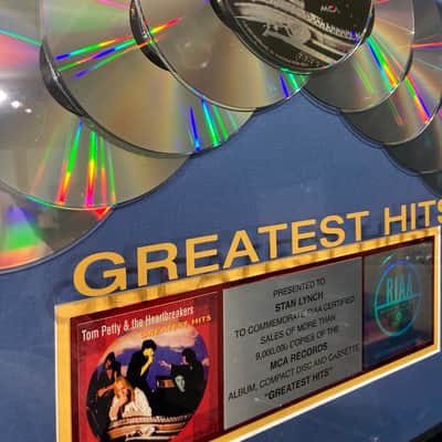 Stan Lynch Tom Petty and The Heartbreakers, RIAA, Greatest Hits, NINE MILLION RECORDS SOLD!! (#30) image 4