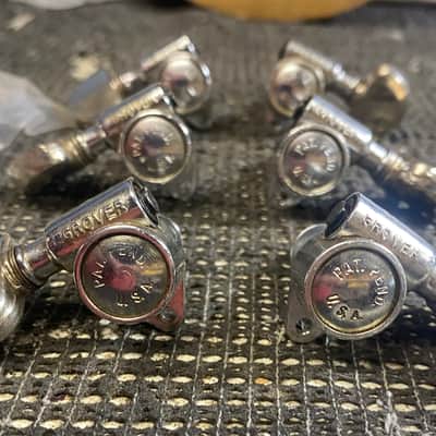 Vintage Grover Pat Pending 3x3 Milk Bottle Tuners - Includes Les Paul Truss Rod Cover! image 2