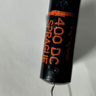 2 x (pair) Sprague New Old Stock .1 uF / 400V Black Beauty Capacitor 1960's Fender Jazz Bass upgrade image 4