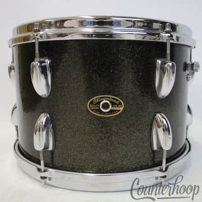 Slingerland 12x8"Black Sparkle Tom Drum 60s Sound King COB Brass StickSaver Rims image 1