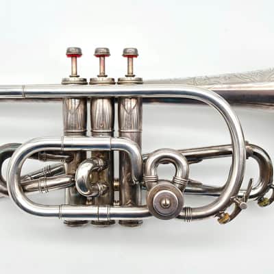 1921/2 Silver Couturier “Conical Bore” Bb/A Cornet image 1