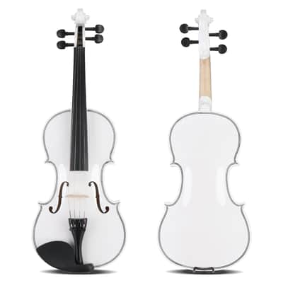 🎅🎄 For Pros and Beginners! Arctic White Violin +Case/Bag +Bow +Wax image 3