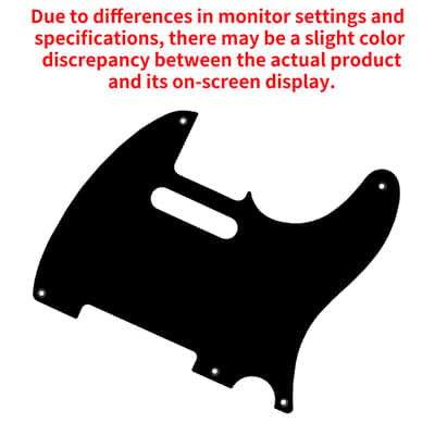 Vintage Original '51–'59 5-Hole Tele Pickguard 1.5mm/0.059inch Thin Thickness Straight Edge 1 Ply Tele Scratch Plate for USA/Mexican Vintage Style Fender Telecaster JT/HB-19 Black image 5