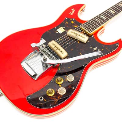 KENT Model 740 - 1960s Vintage Electric Guitar - Red | Reverb