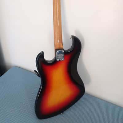 Vintage 1970s Aria Lyle Teisco Guitar Offset Strat Style 2 PU Japan Sunburst Dreamy Shoegaze Tones! image 3