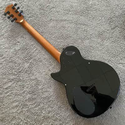 LAG Glossy Black HH Electric Guitar, Solid Mahogany Body, Mahogany Neck, Rosewood Fretboard image 14