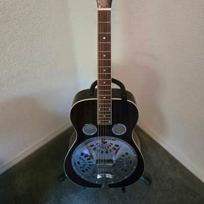 Regal RD-56 Artist Series Roundneck Resonator - Black Lightning image 1