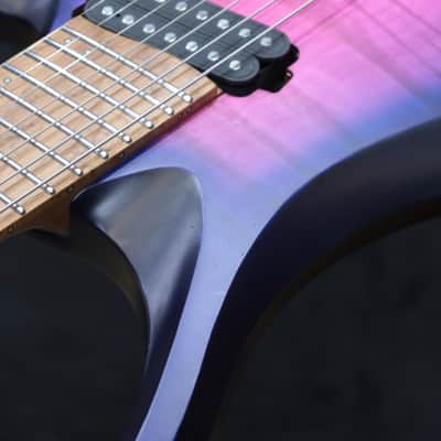 ベース nk NK Guitars 7-String Headless Flame Top Purple Blue Burst Electric