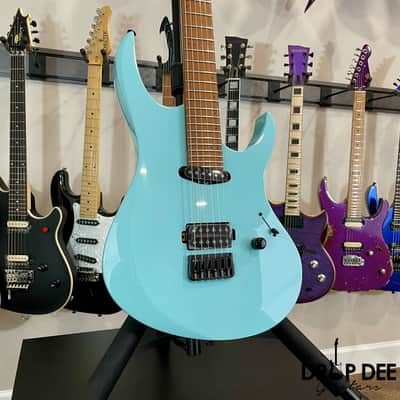 Balaguer Select Series Diablo Retro 27 HT Electric Guitar w/ Bag-Gloss Solid Cerulean Blue image 3