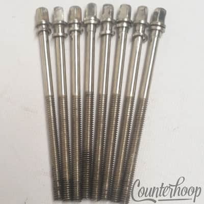 Leedy&Ludwig 8x 3 5/8" Tension T-Rods Floor Tom / Snare Drum Vintage 40s Nickel image 2
