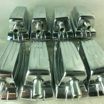 *Ludwig 8x Bass Drum/Floor Tom Lugs Vintage Chrome Long Swivel Classic WFL 50s* image 2