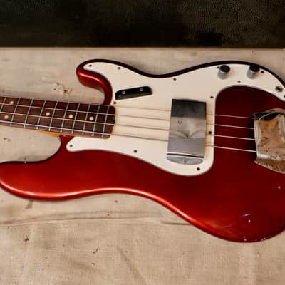 Fender Precision Bass 1965 - Candy Apple Red - Refin image 15