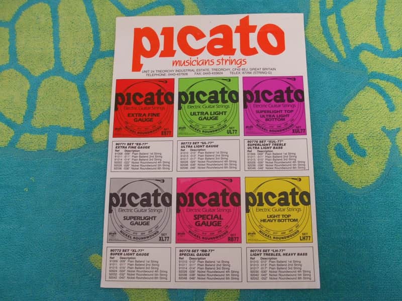 Picato Strings flyer / small poster Ritchie Blackmore deep purple ZCD image 1