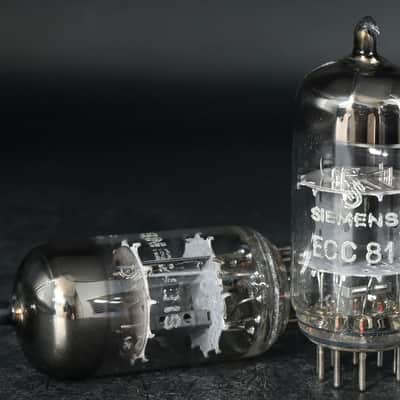 2x 1960's ECC81/12AT7/A2900 Siemens Top Ring Getter Made in Germany Amplitrex Tested Tube image 9