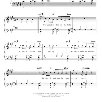 Dear Evan Hansen Easy Piano Vocal Selections image 6