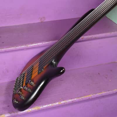 2019 Ibanez Soundgear SRF706 6-String Fretless Active Electric Bass Guitar (VIDEO! Fresh Setup) image 15