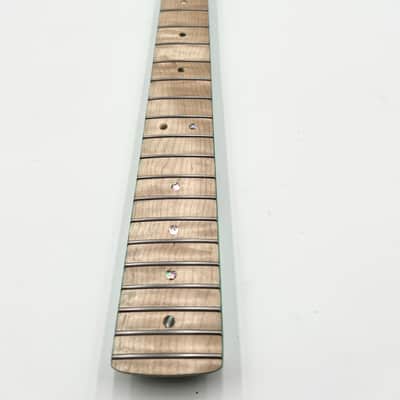 Warmtone Custom Guitars Flamed Maple Strat Style Neck- Green Flames #2 image 10