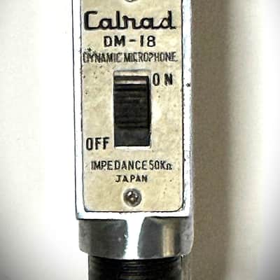 Rare 1960's Calrad DM-18 Dynamic Microphone, works, original element, with stand image 4