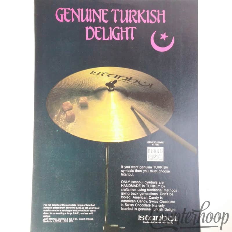 Istanbul Mehmet+Agop Pre-Split Black Label Turkish Cymbals Flyer Advert 90s IMRW image 1