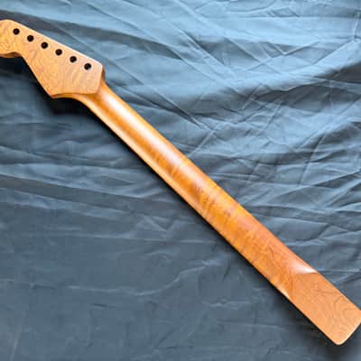 BMC Guitar Neck Strat® Stratocaster® 22 Fret Roasted Flame Maple With Rosewood Fingerboard Nitro Lacquer Rounded Fret Ends 2025 - 9.5 Radius   [SN102] image 6