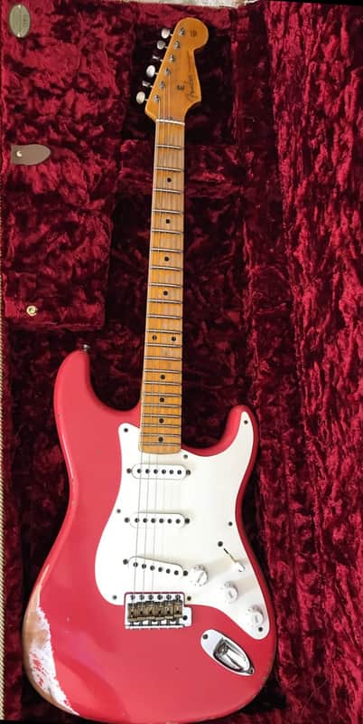 Fender Stratocaster 1956 Reissue Heavy Relic Fiesta Red image 1